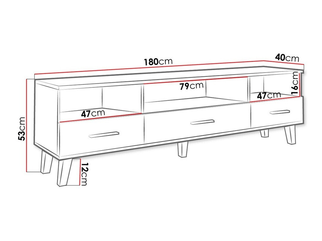 ТВ тумба Larfloi 109 (Белый + Сонома Дуб)