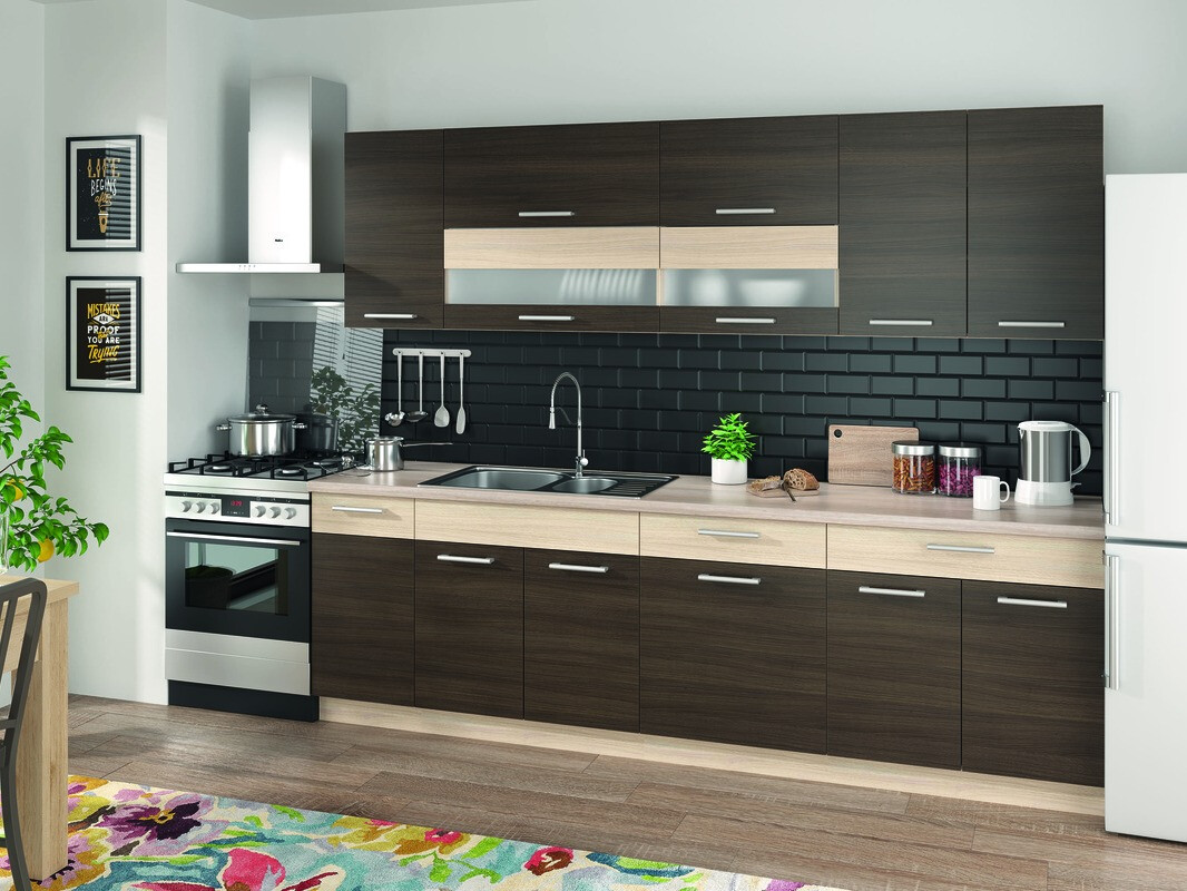 Moduļu skapis ar atvilktni un durvīm Mode Dark 109