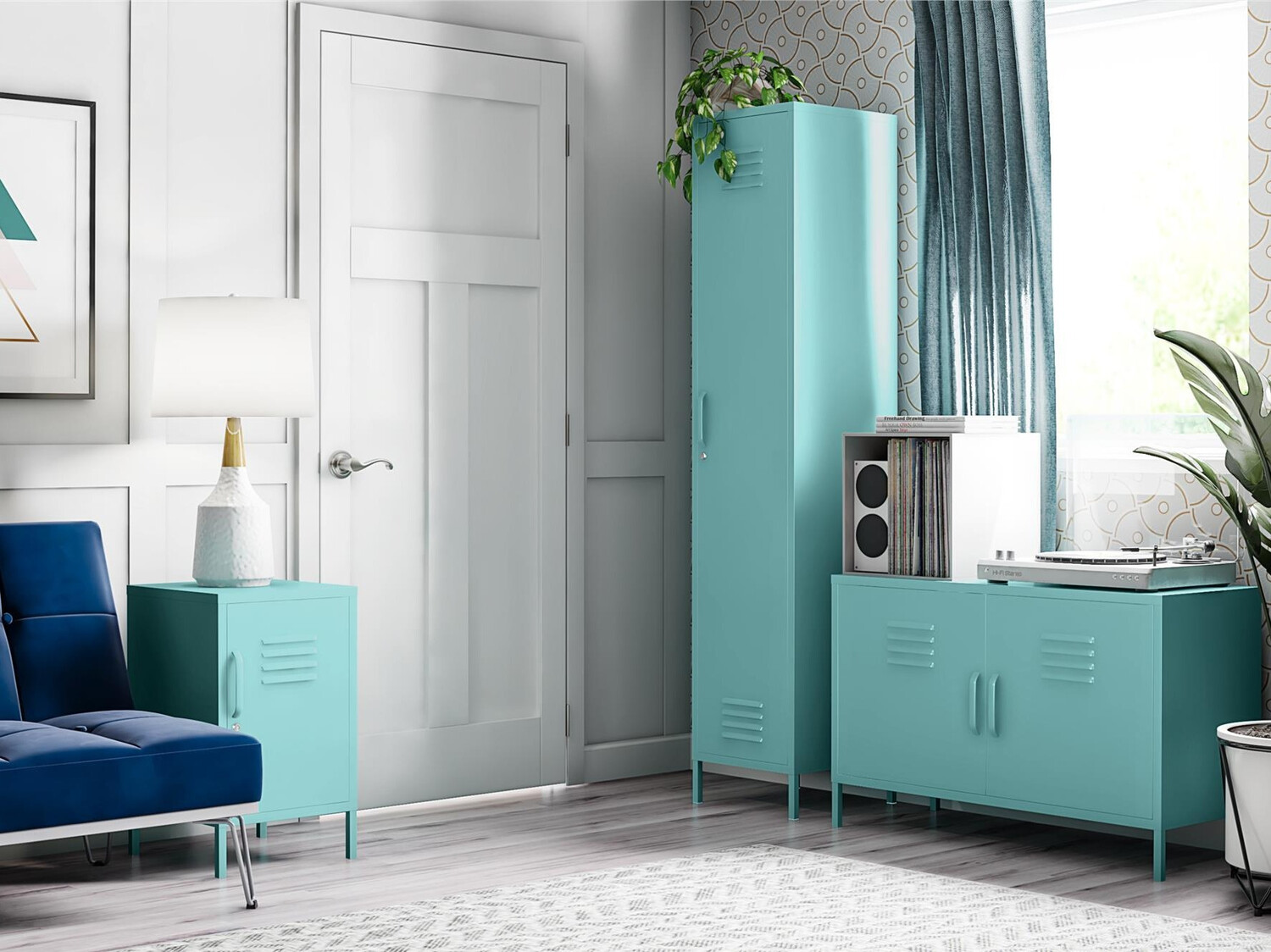 Шкафчик Novogratz Sersoni 101 (Бирюзовый)