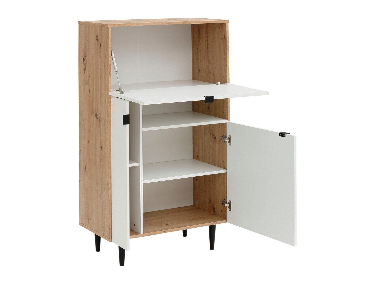 Skapis Denton 1436 (Balts + Artisan ozols)