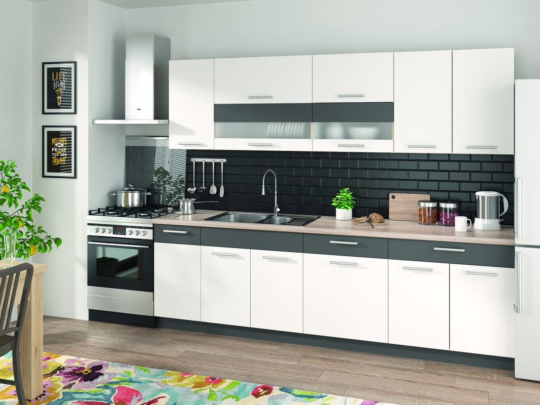 Moduļu skapis ar atvilktni un durvīm Mode White 109