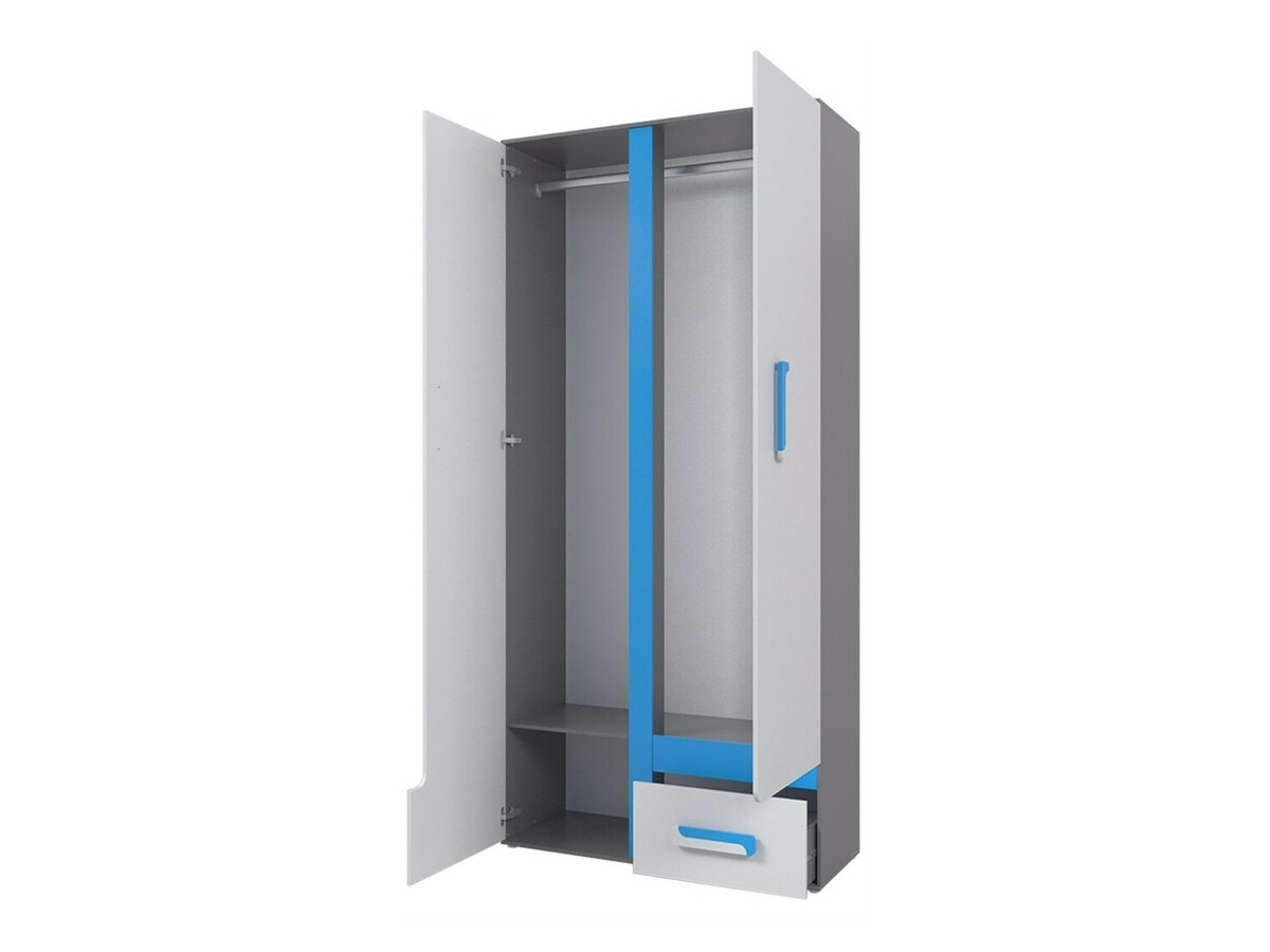 Bērnu istabas komplekts Levtala 116 (Antracīts + Balts + Tirkīzs)