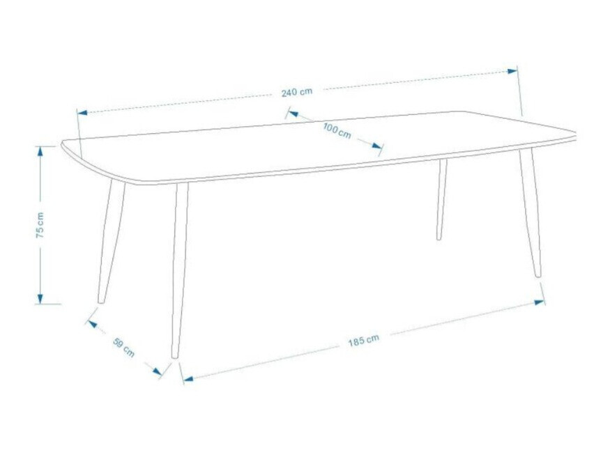 Galds Dallas 131 (Balts + Melns)