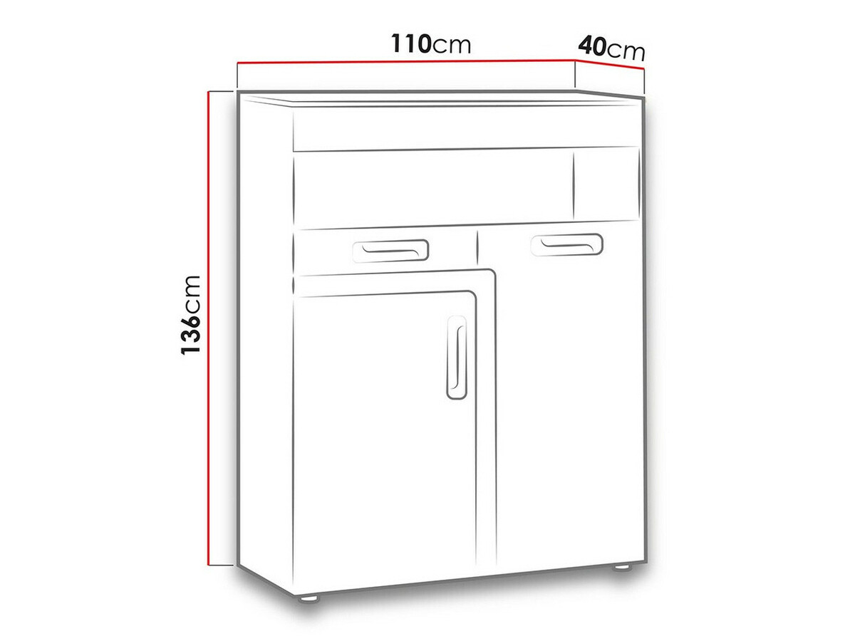Шкафчик Levtala 113 (Антрацит + Белый + Бирюзовый)