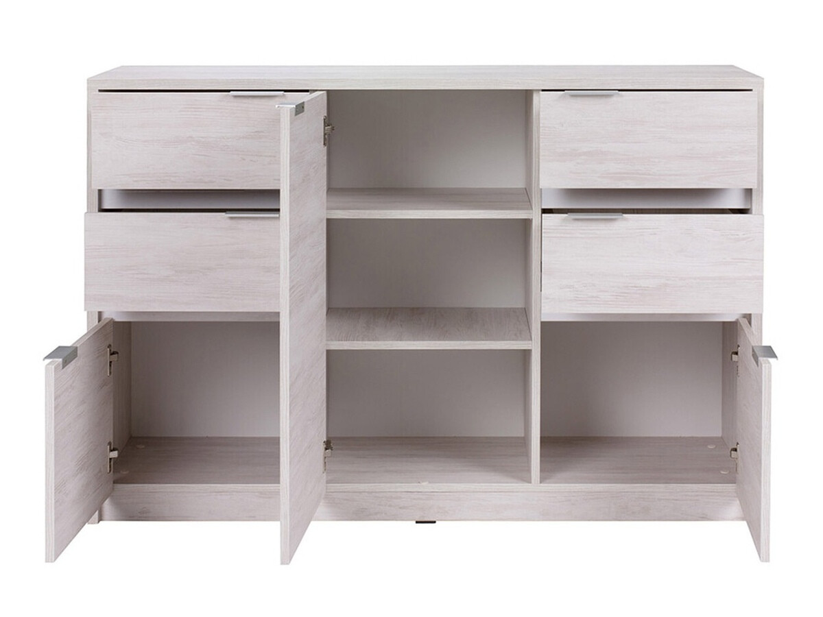 Kомод Fivelbo 101 (Монастырский дуб + Глянцевый черный)