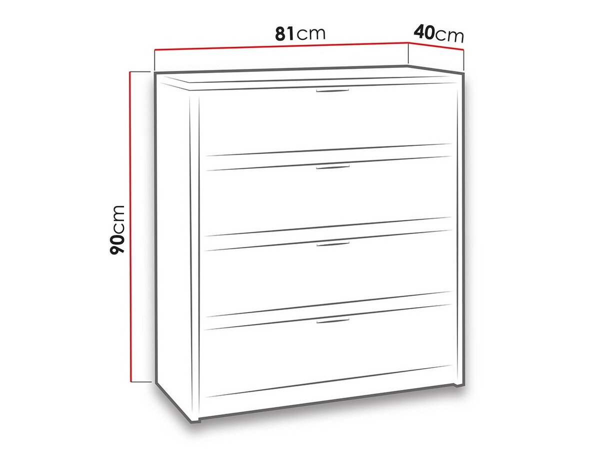 Kumode Fivelbo 102 (Monastery ozols + Glancēts melns)