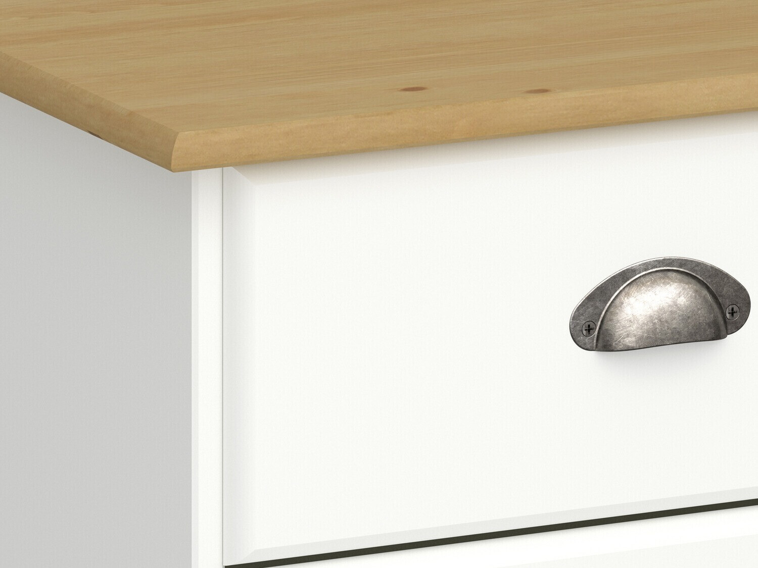 Naktsgaldiņš Denton 1427 (Balts + Gaišs koks)