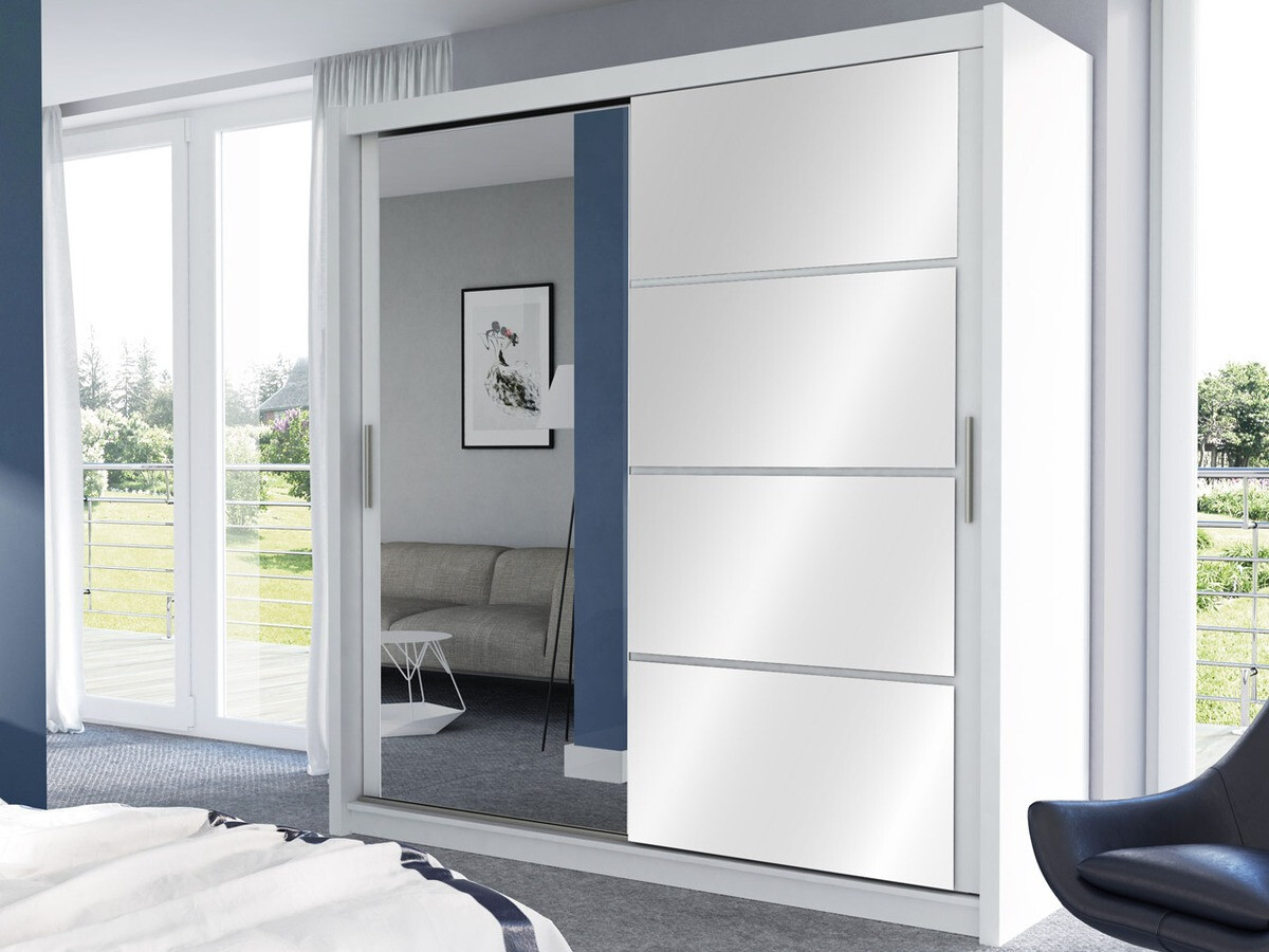 Skapis Honolulu 111 (Balts + Glancēts balts)