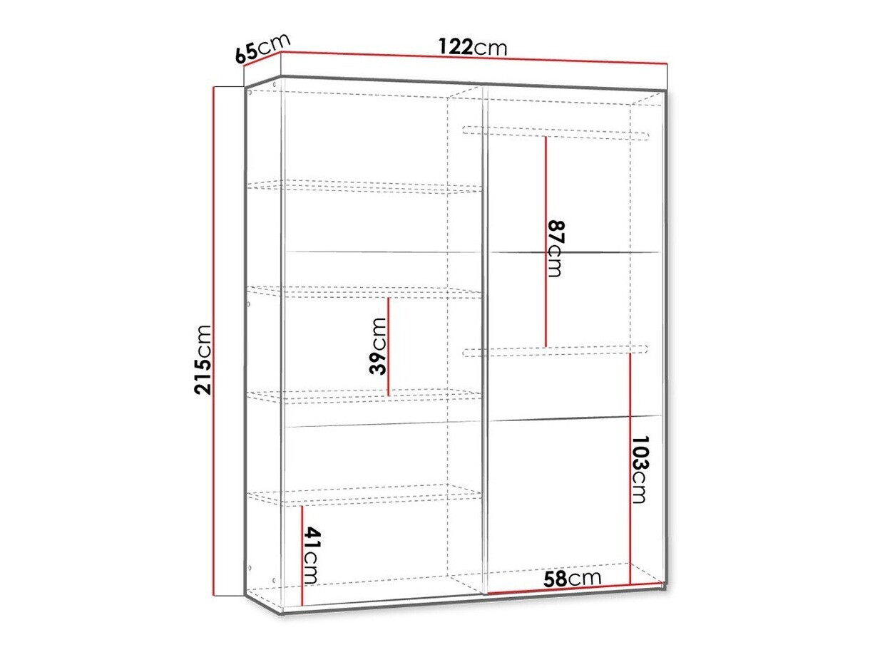 Skapis Honolulu 123 (Melns)
