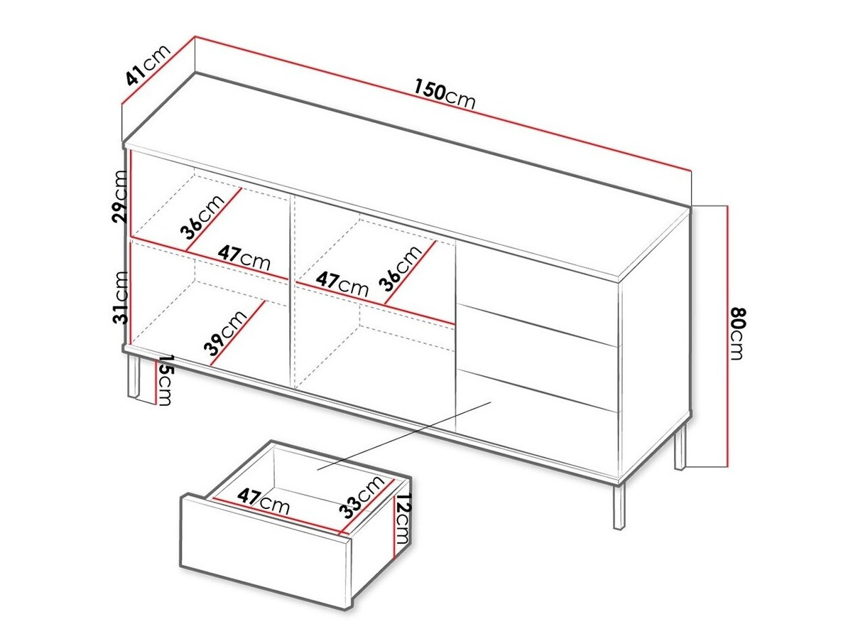 Kомод Lomsore 104 (Белый)