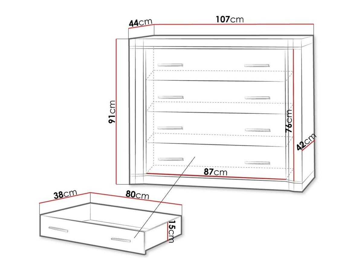 Kомод Lorelie 101 (Сонома Дуб)