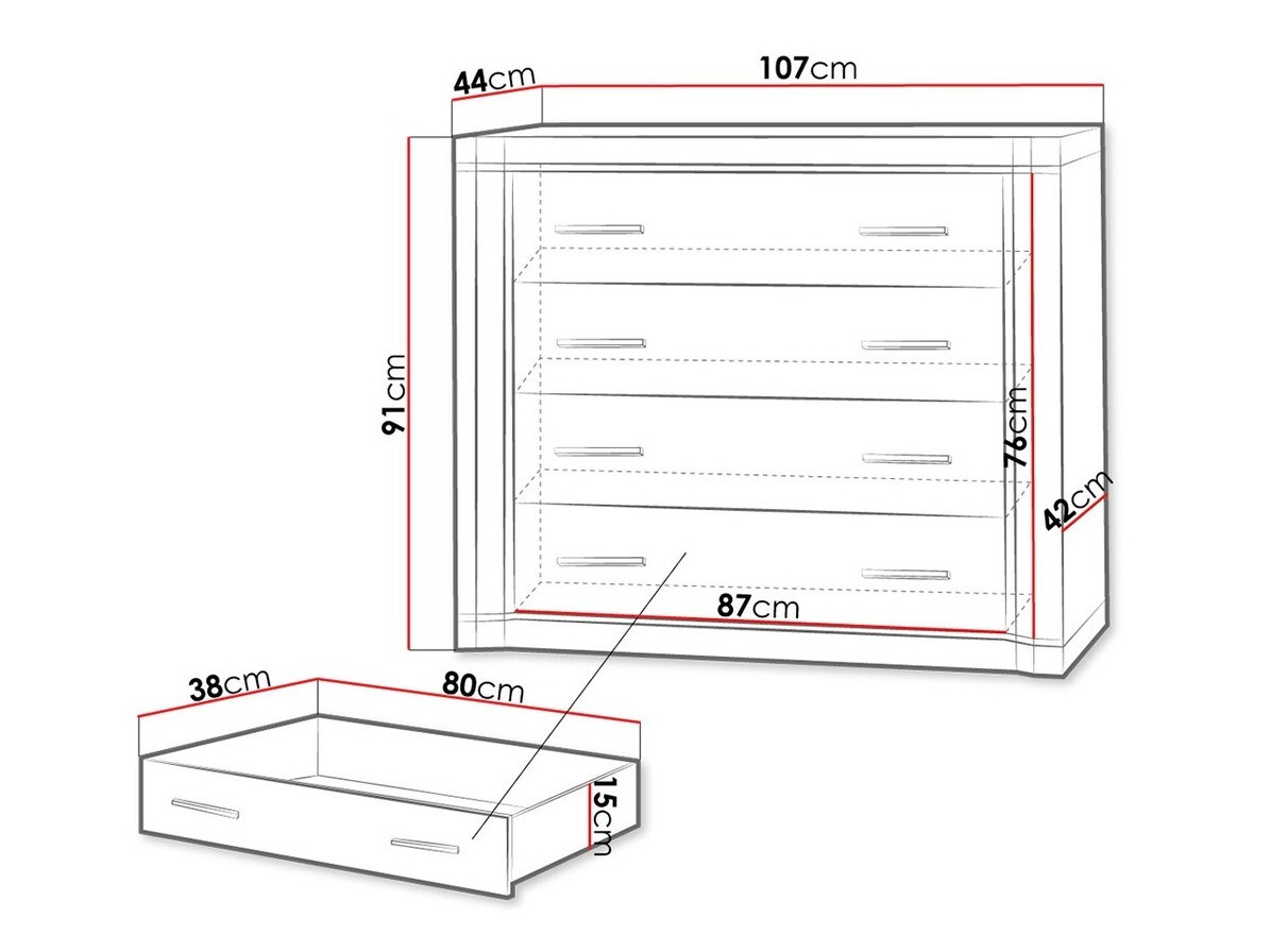 Kомод Lorelie 101 (Трюфель дуб)