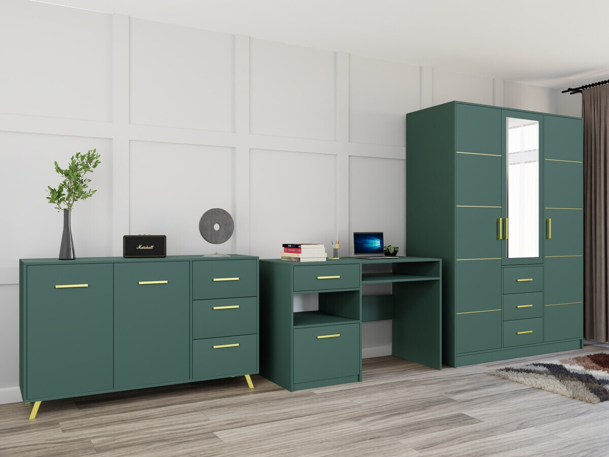 Mēbeļu komplekts Dortivu 120 (Zaļš)