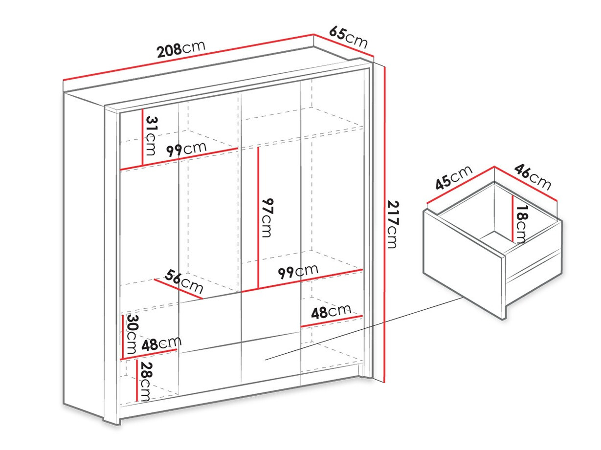 Шкаф Honolulu 139 (Серый)
