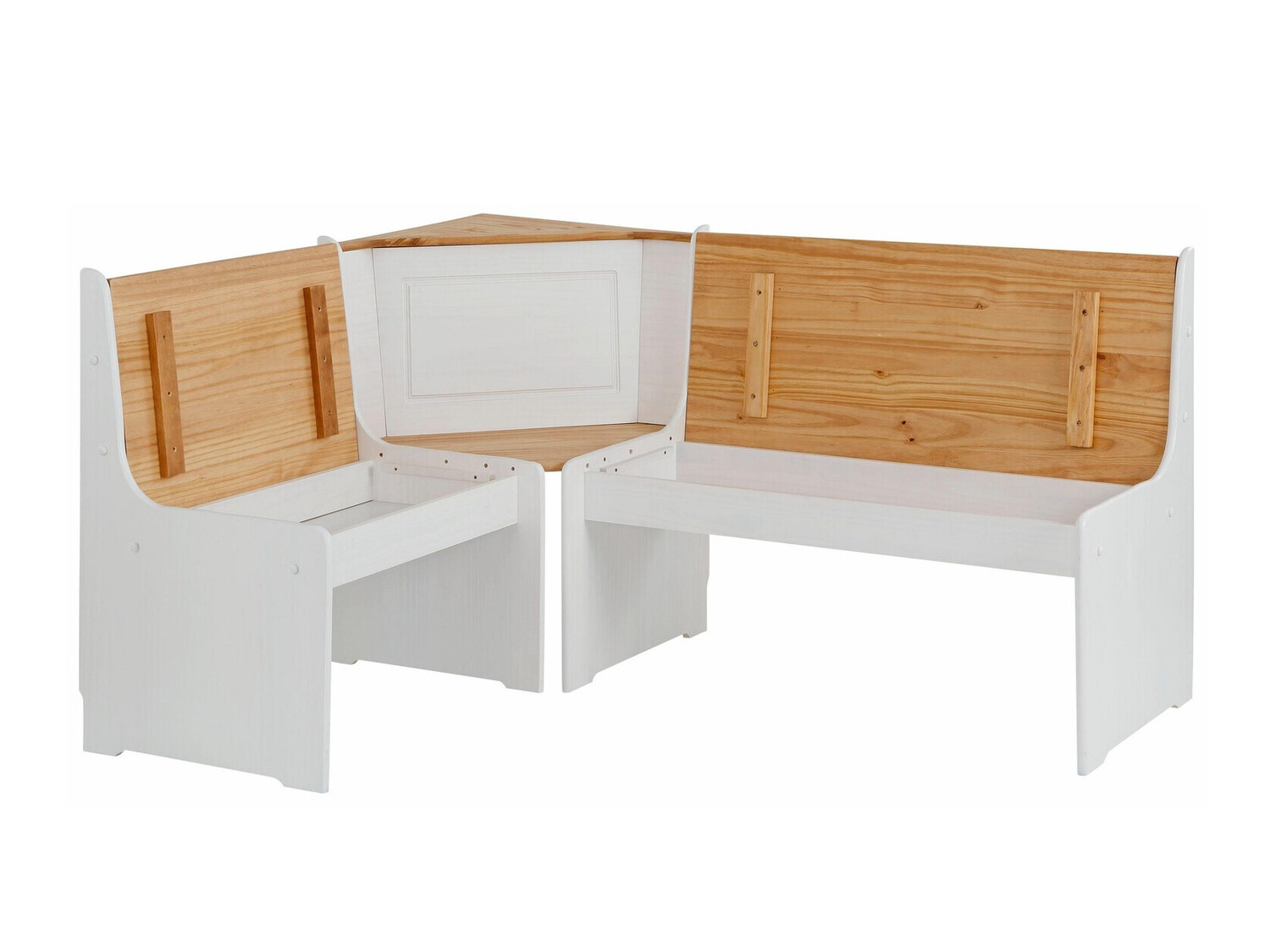 Virtuves stūris Denton 204 (Balts + Priede)