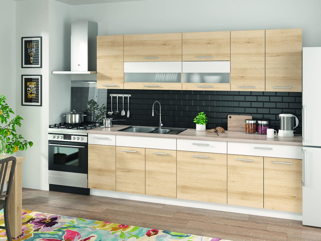 Модульный шкафчик с выдвижным ящиком и дверцами Mode Beech 113