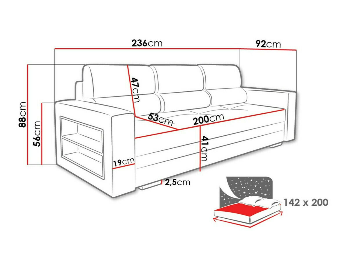 Диван-кровать Decatur 100 (Amor Velvet 4314)