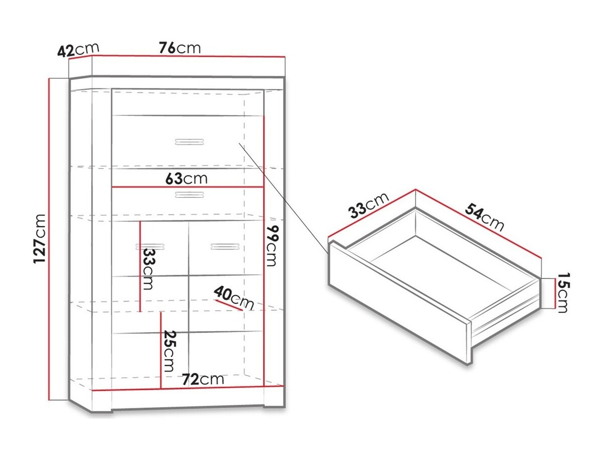 Kомод Serfeno 103 (Ясень)