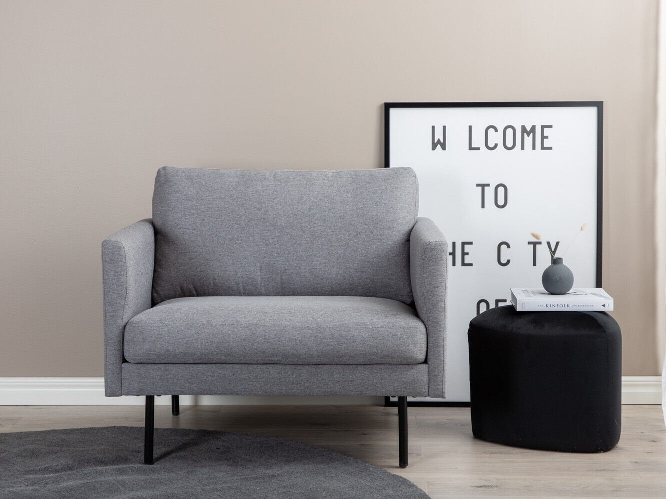 Кресло Fercame 101 (Серый + Чёрный)