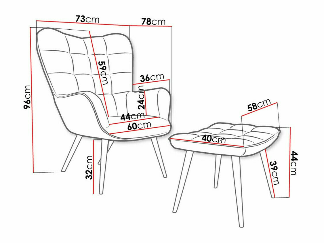 Krēsls Comfivo 320 (Tumši rozā)