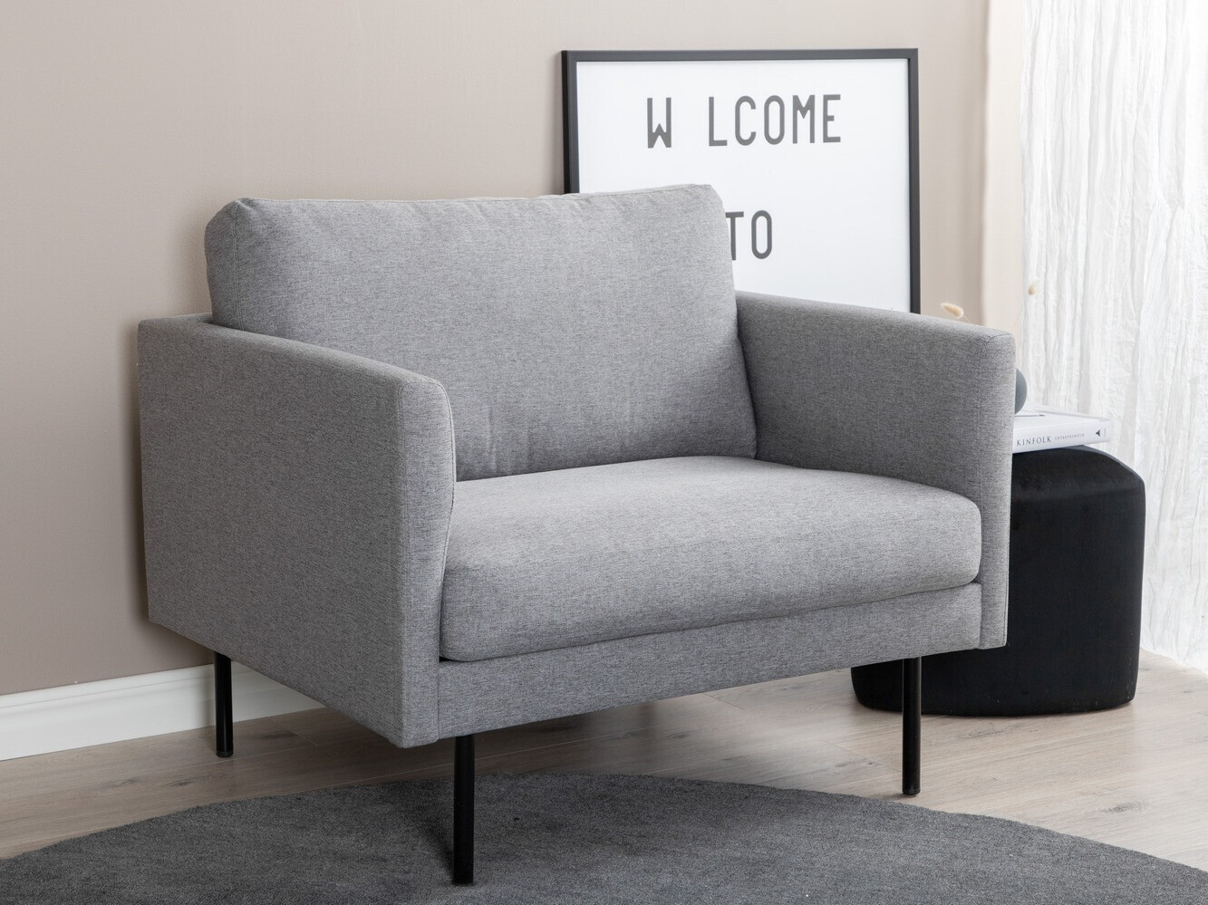 Krēsls Fercame 101 (Pelēks + Melns)