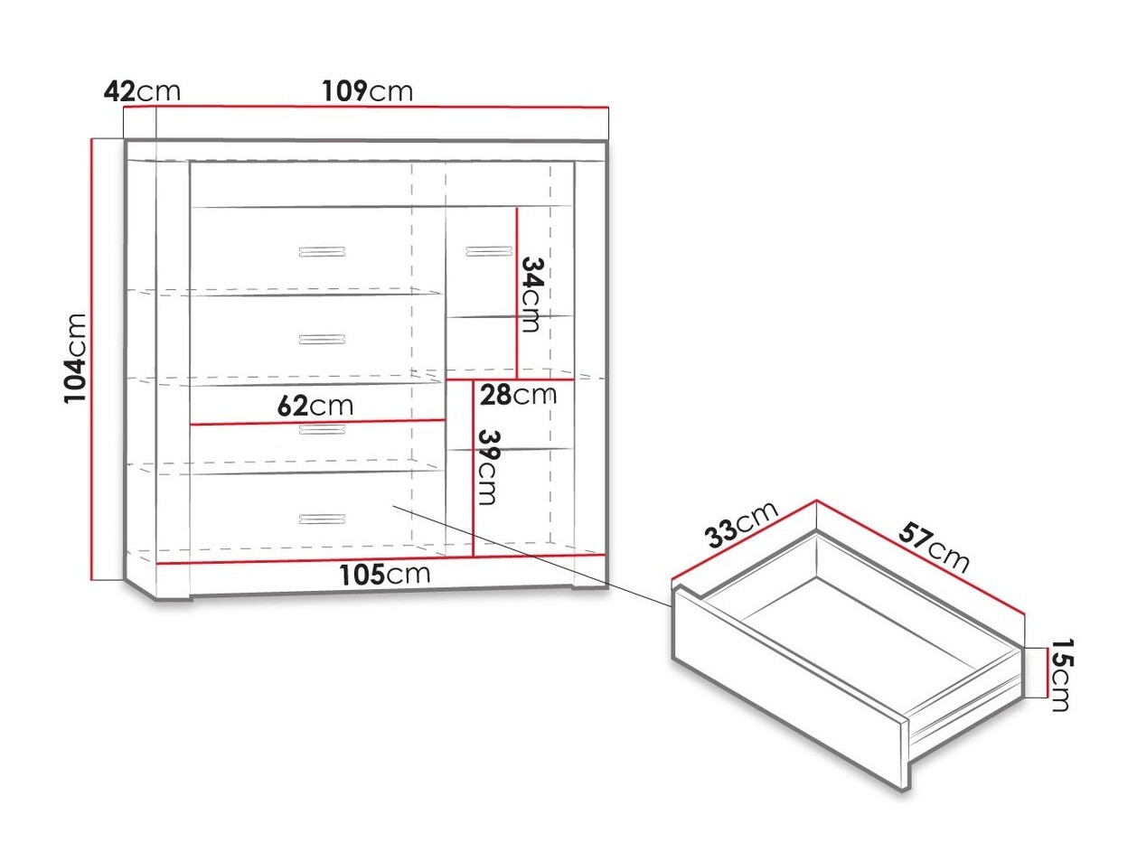 Kumode Serfeno 115 (Tumši pelni)