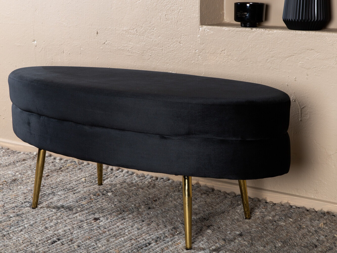 Mīkstais sols Dallas 2920 (Melns + Misiņš)