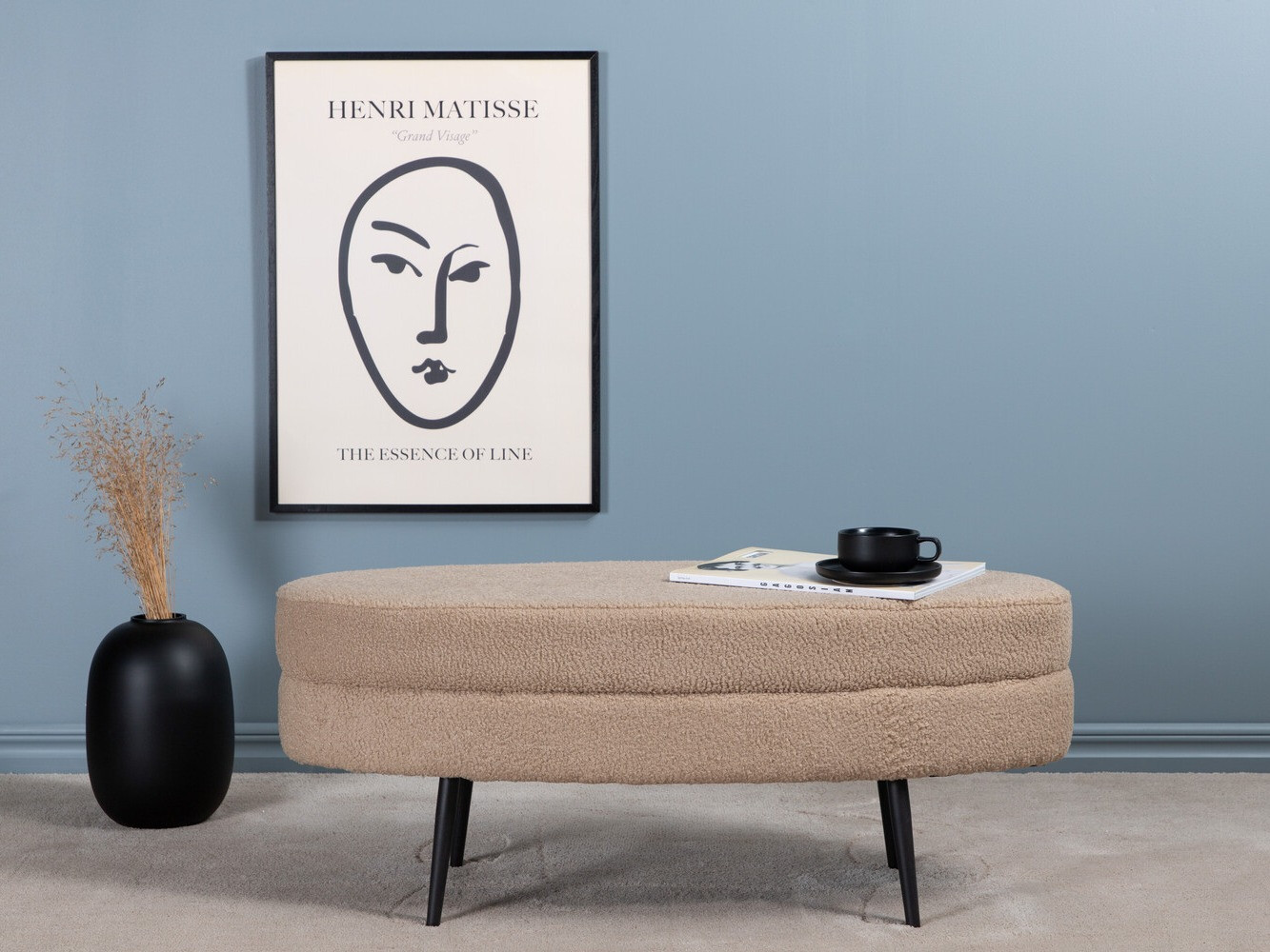 Мягкая скамья Dallas 2920 (Бежевый + Чёрный)