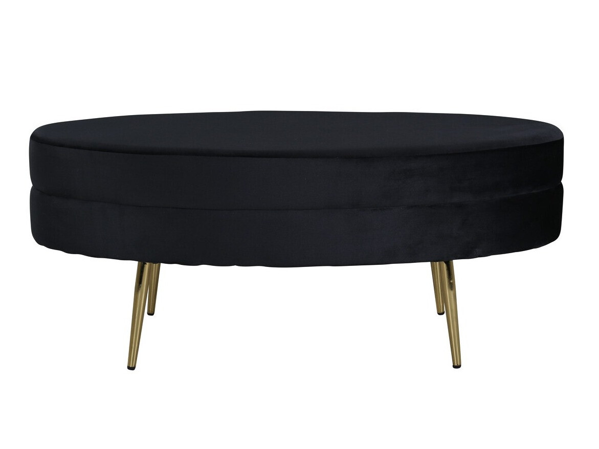 Мягкая скамья Dallas 2920 (Чёрный + Латунь)