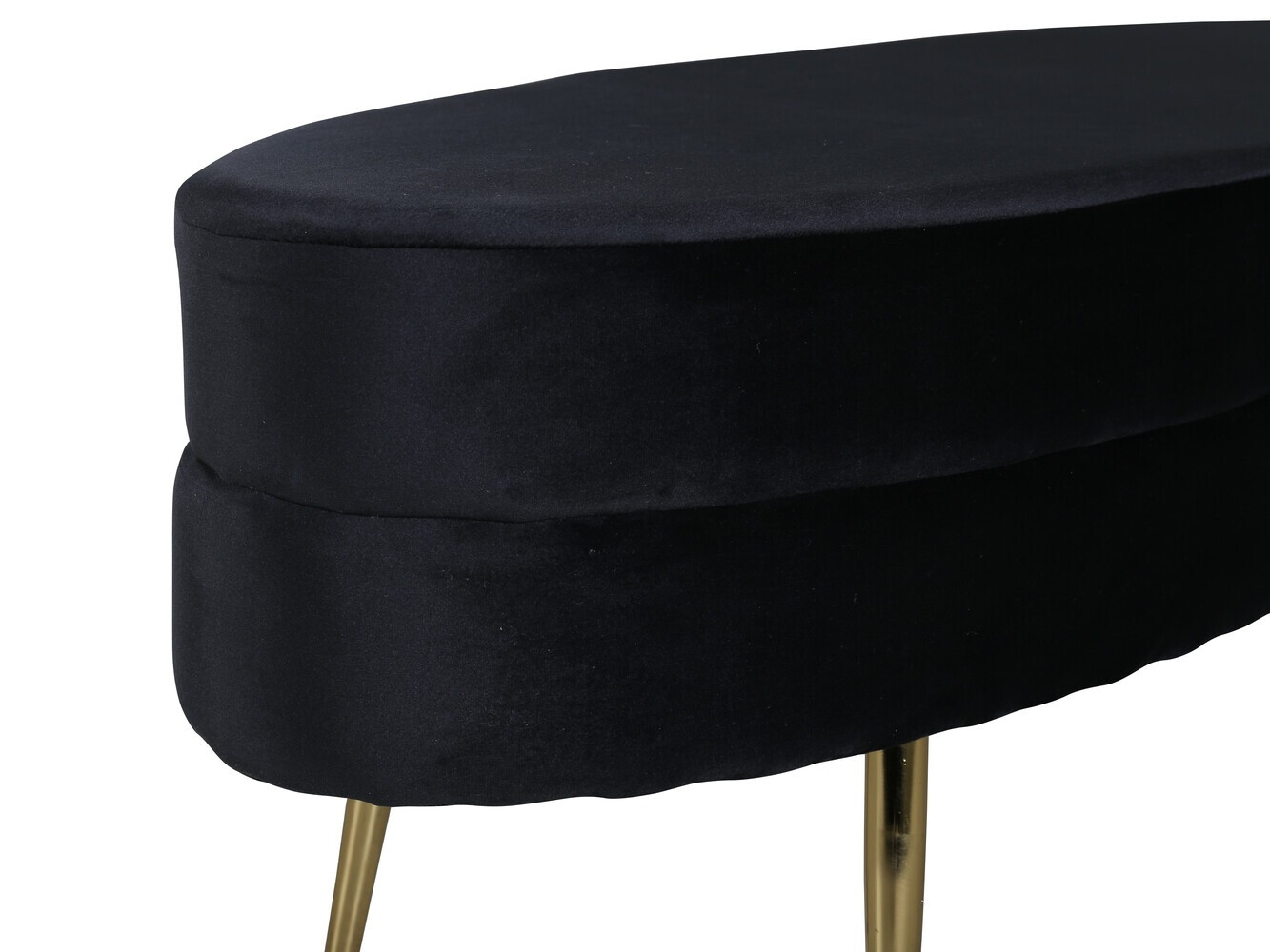 Мягкая скамья Dallas 2920 (Чёрный + Латунь)