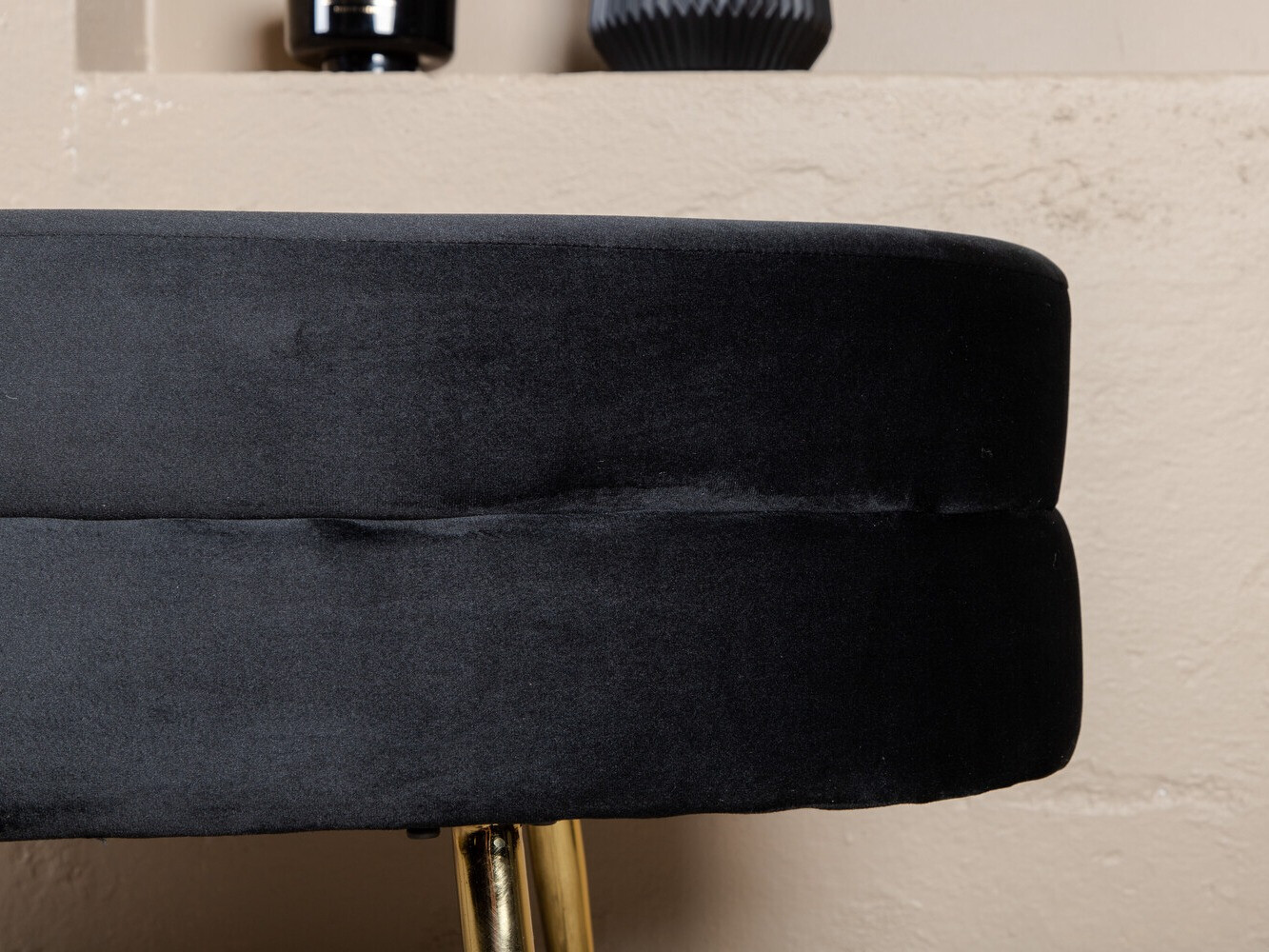 Мягкая скамья Dallas 2920 (Чёрный + Латунь)