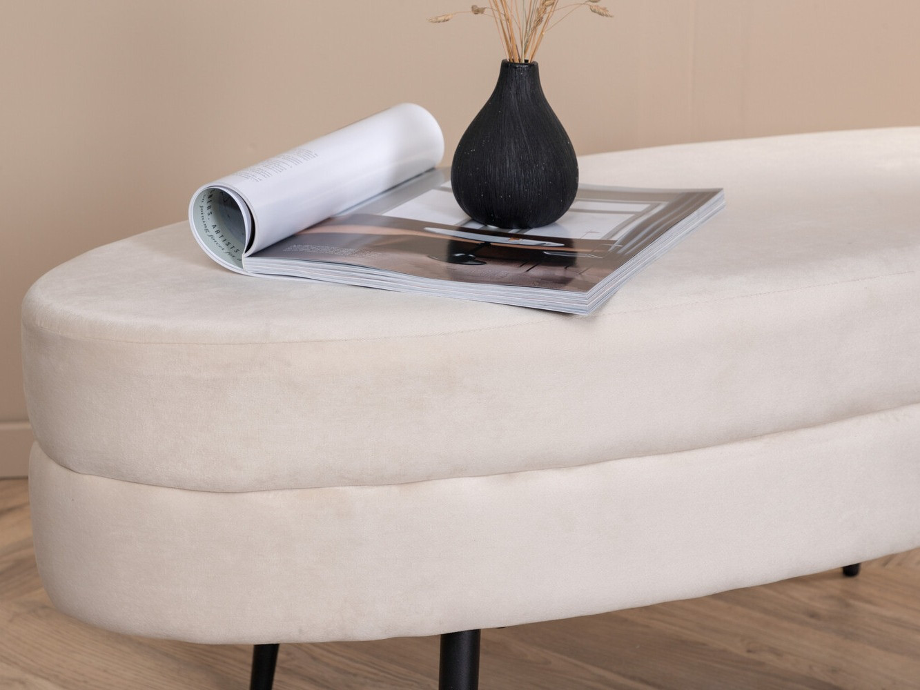 Мягкая скамья Dallas 2920 (Крем + Чёрный)