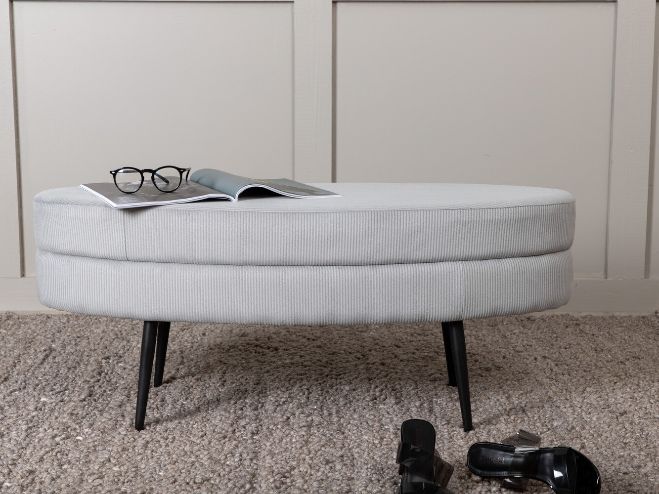 Мягкая скамья Dallas 2920 (Серый + Чёрный)