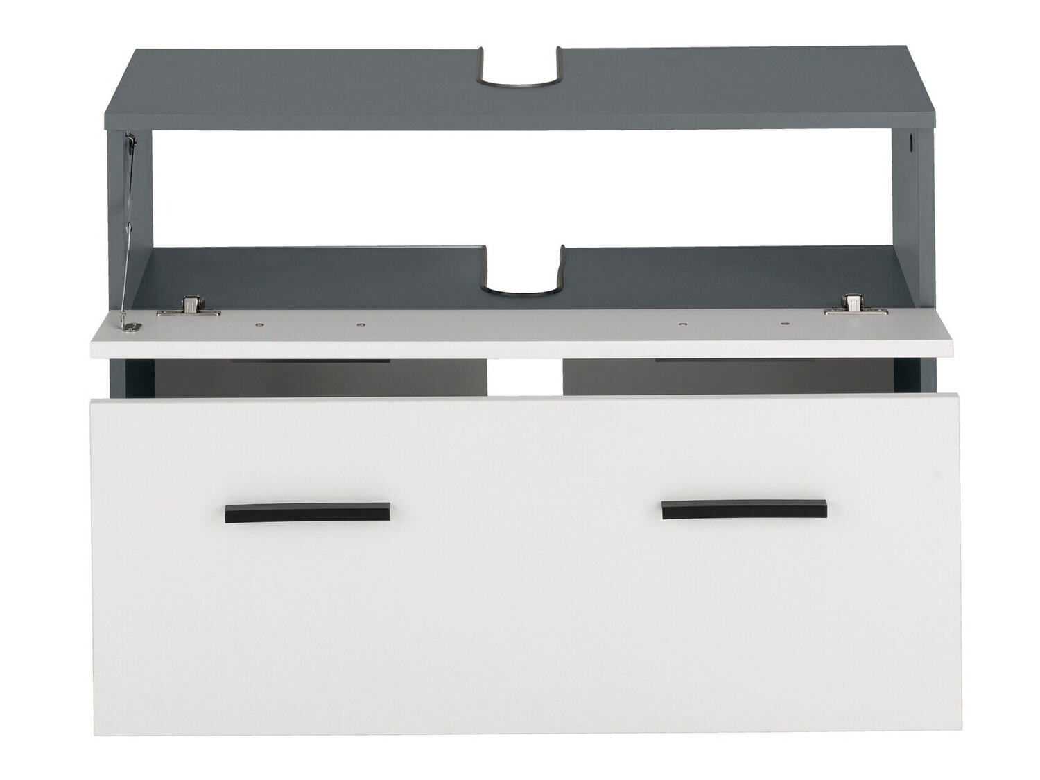 Hапольный шкафчик для ванной Larlori 101 (Антрацит + Белый)