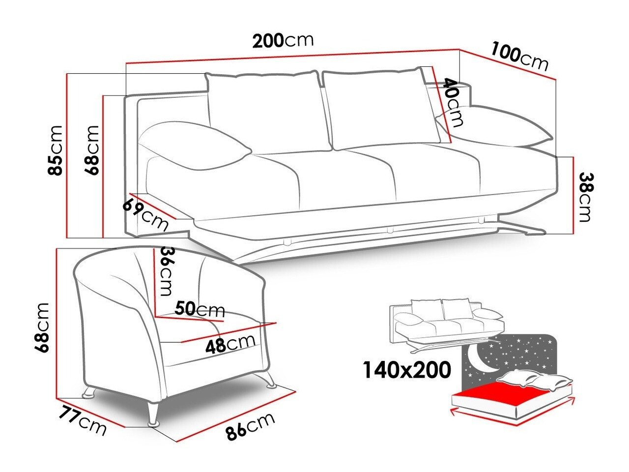 Комплект мягкой мебели Providence 102 (Soft 020)