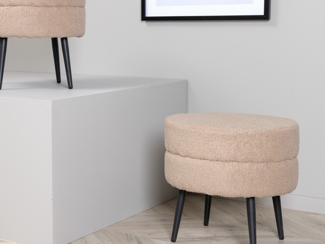 Pufs Dallas 2945 (Bēšs + Melns)