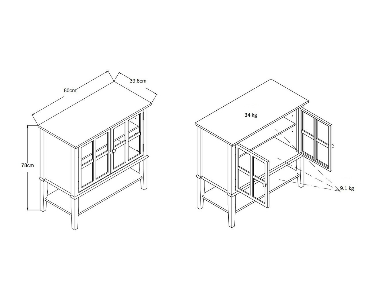 Skapis Sonfivo 104 (Balts)
