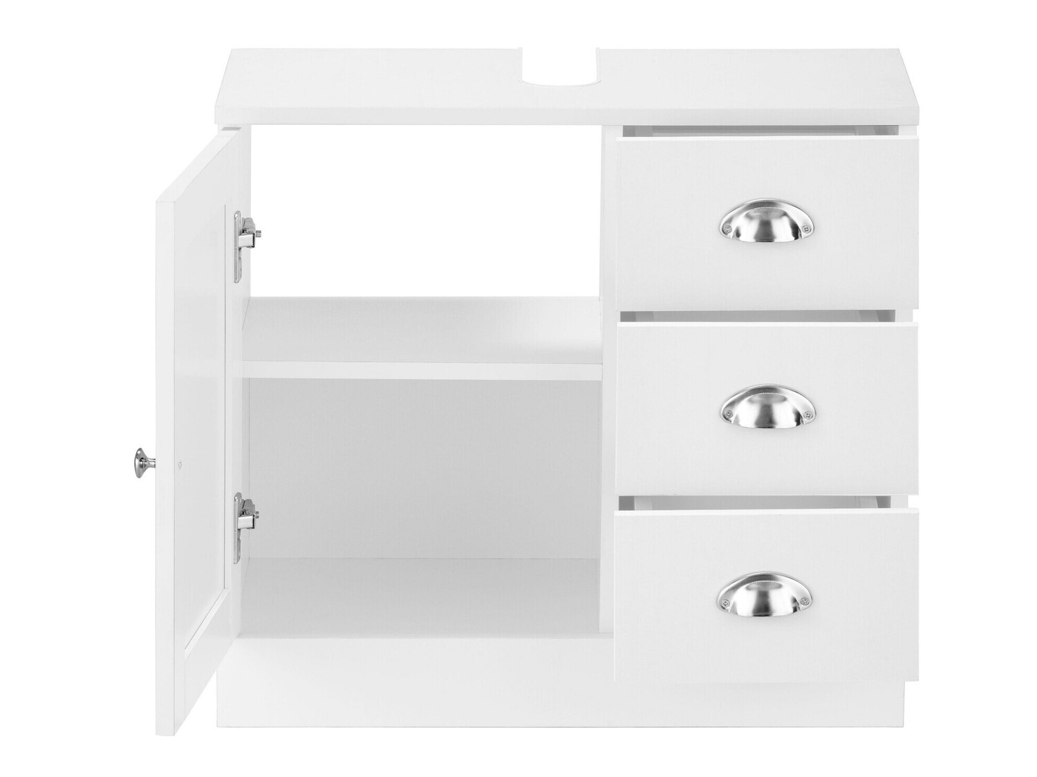 Stāvošs vannas istabas skapītis izlietnei Elmvene 105 (Balts)