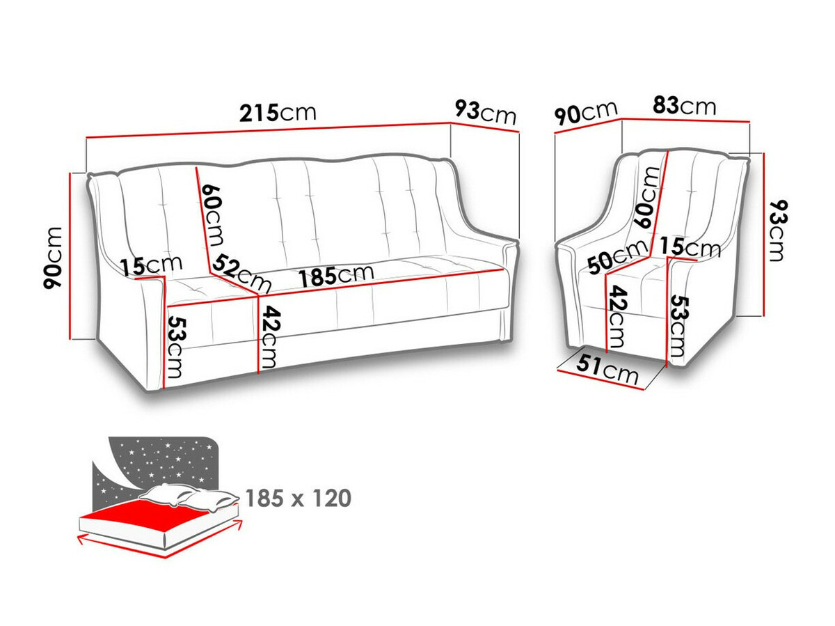Комплект мягкой мебели Providence 110 (Ibiza 04 + Ibiza 03)
