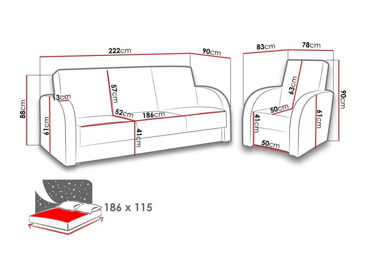Mīksto mēbeļu komplekts Providence 173 (Soft 066 + Kreta 07)
