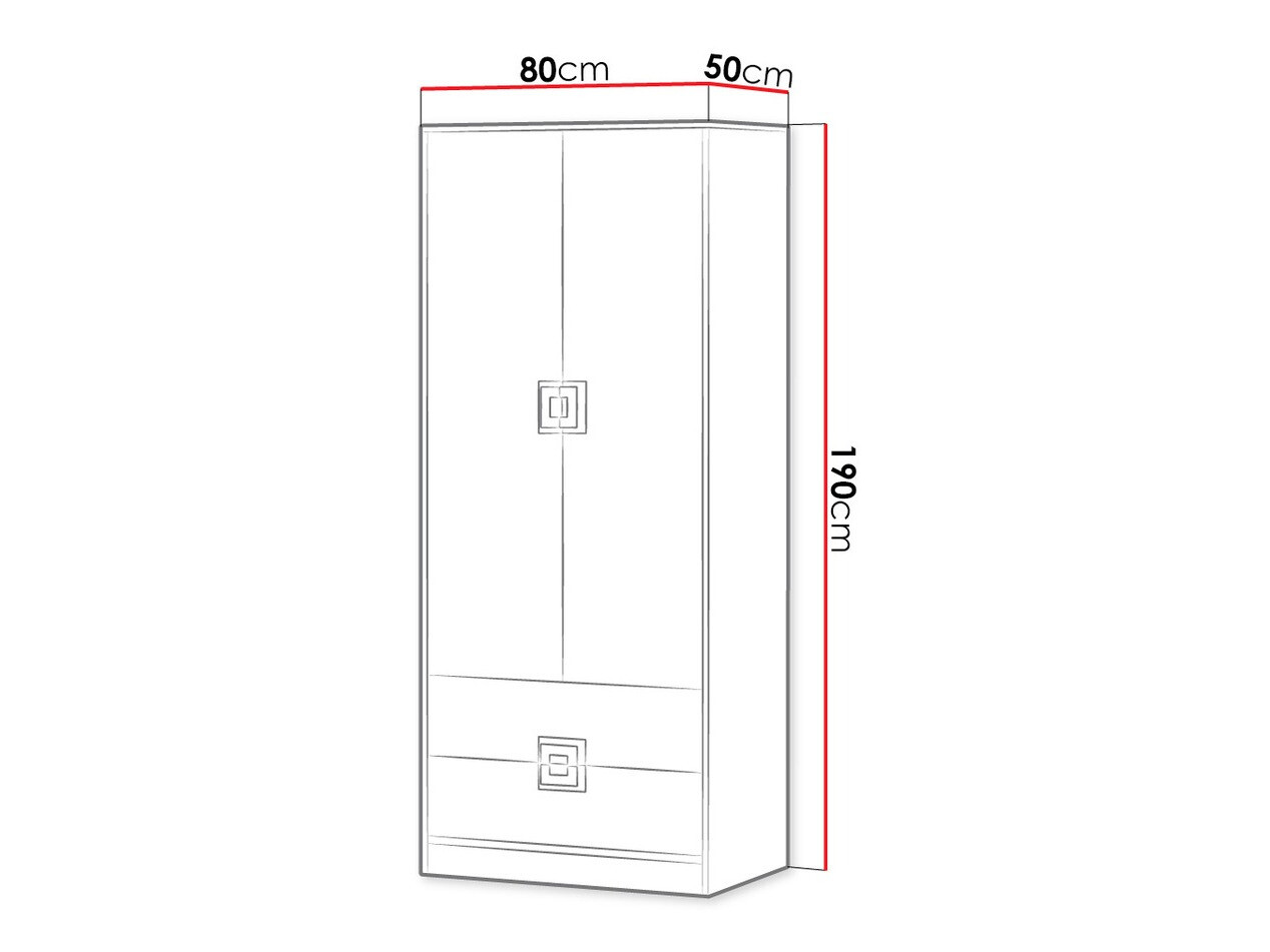 Шкаф Balvire 102 (Светлый дуб + Белый + Серый)