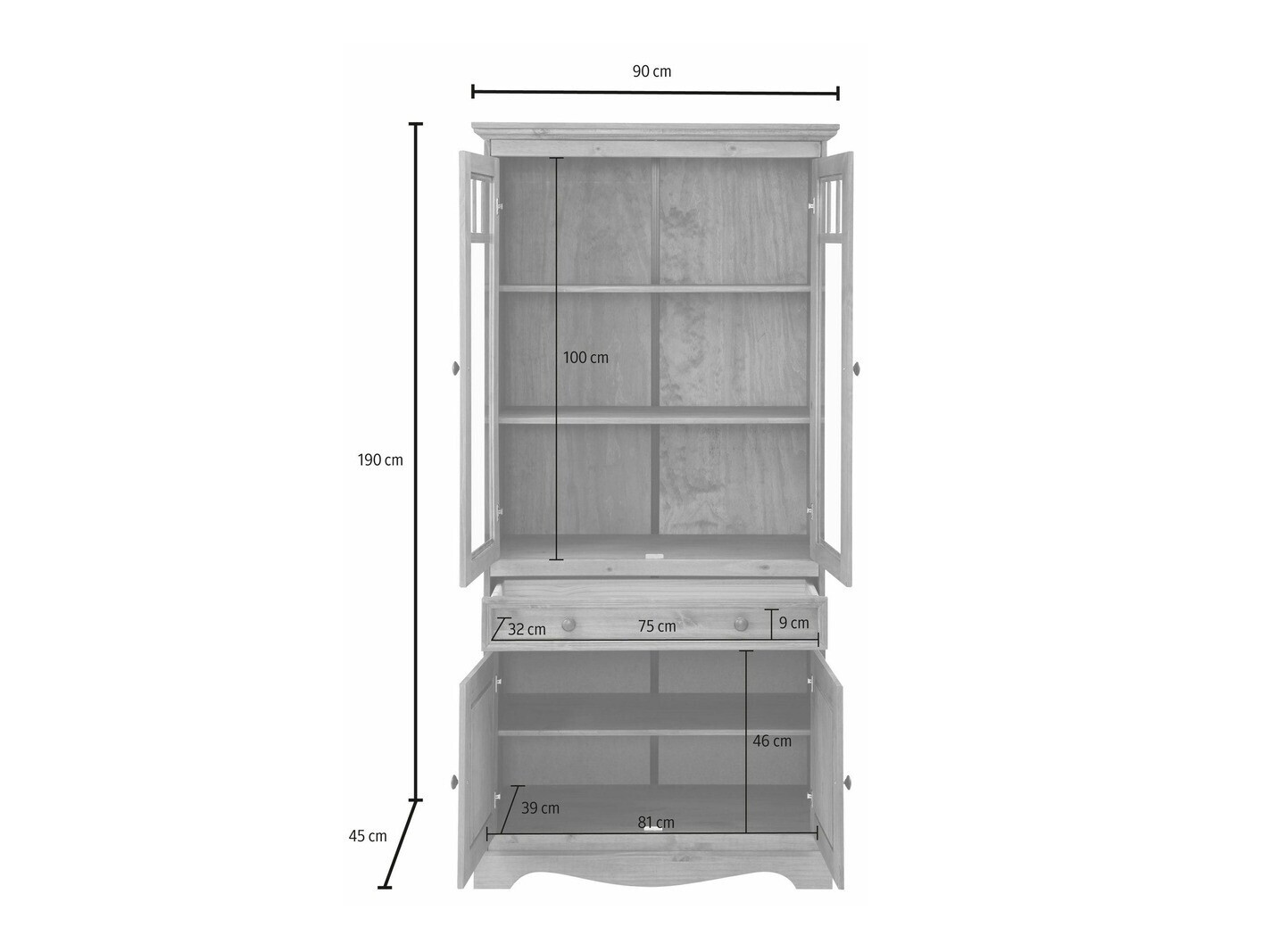 Стеллаж Fentivo 101 (Белый + Медовый дуб)