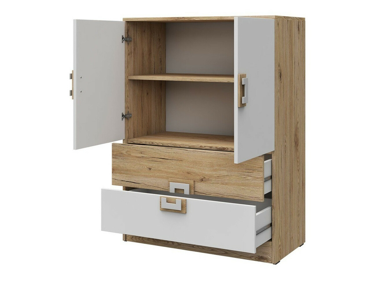 Kомод Balvire 109 (Светлый дуб + Белый)