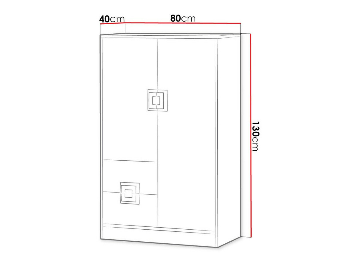 Kumode Balvire 108 (Gaišs ozols + Balts)