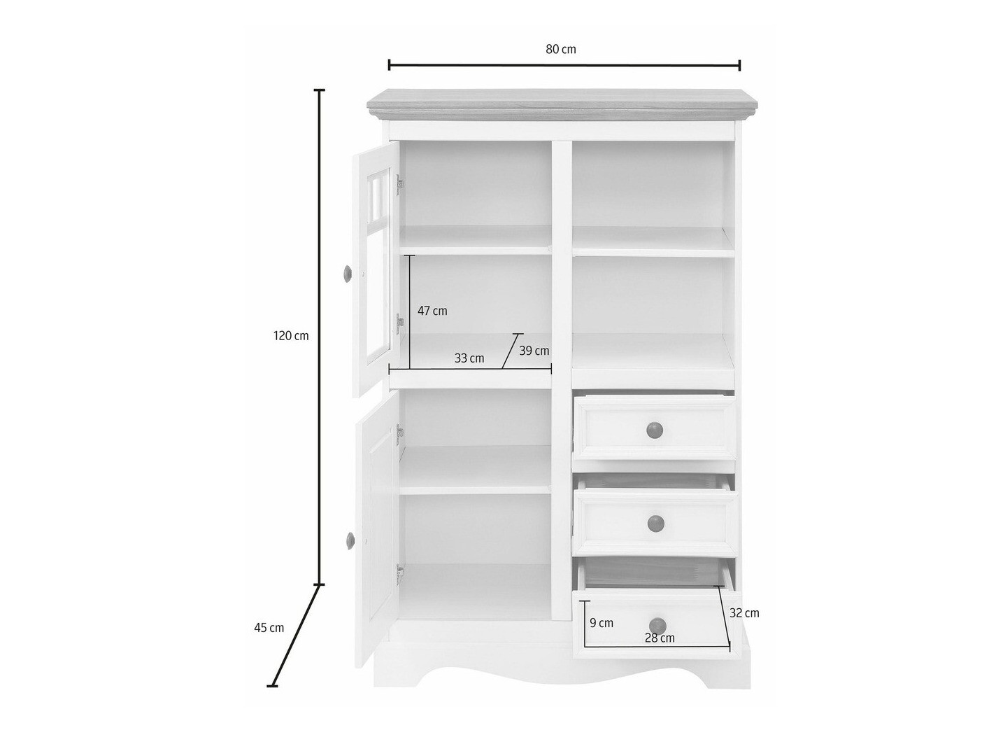 Kumode Fentivo 104 (Balts + Medus ozols)