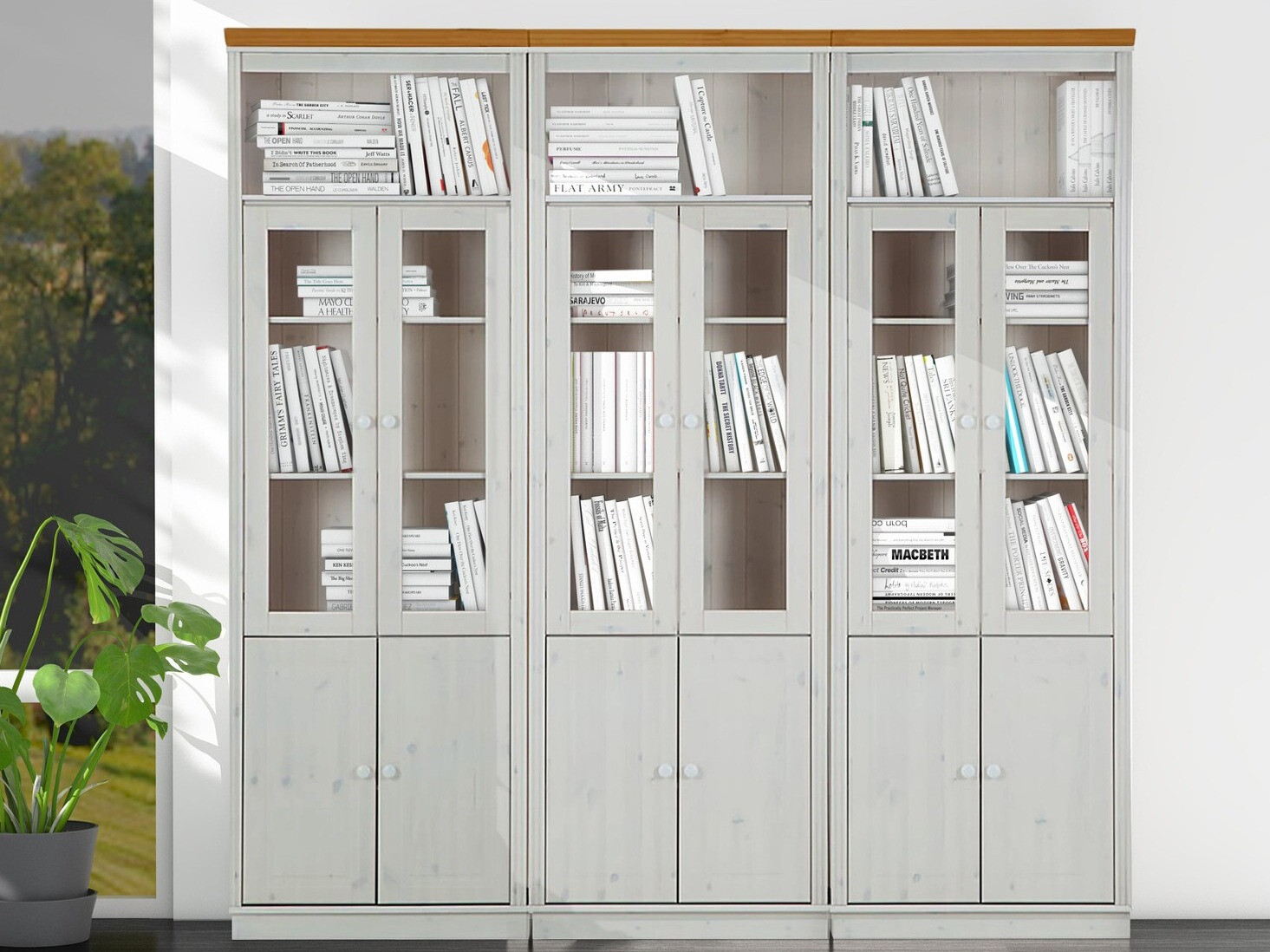 Набор полок Saltoro 114 (Белый + Медовый дуб)