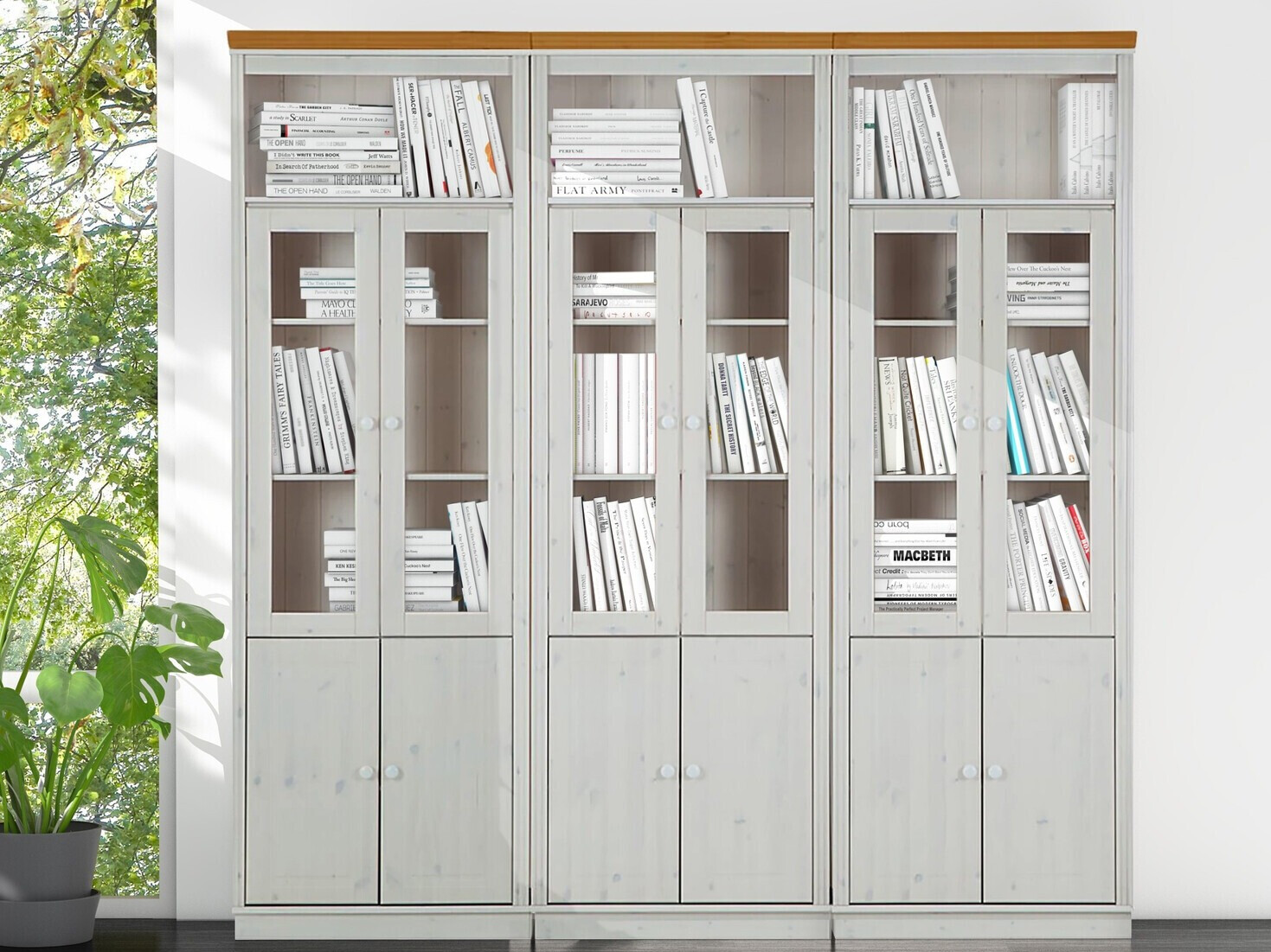 Plauktu komplekts Saltoro 109 (Balts + Medus ozols)