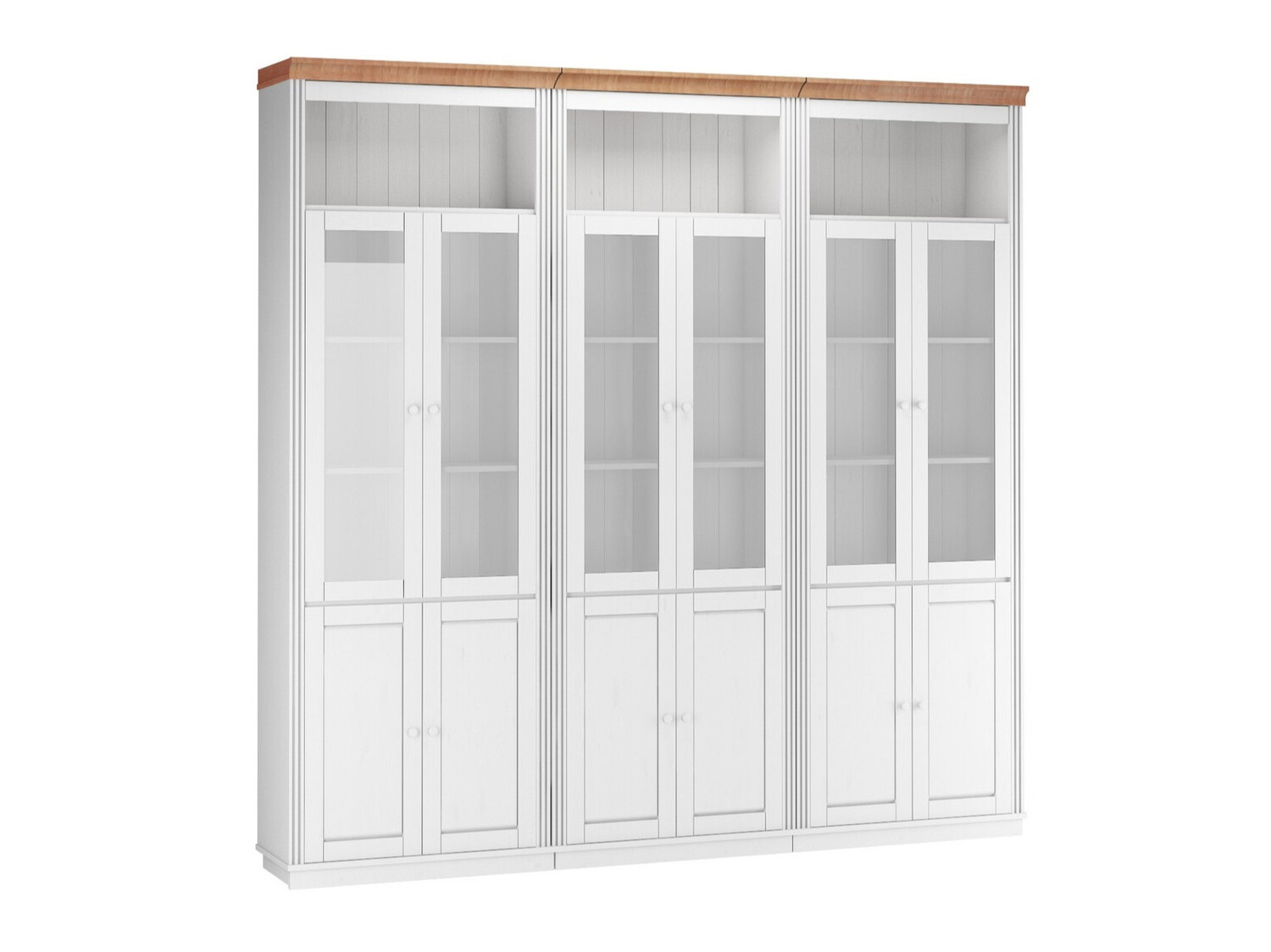 Plauktu komplekts Saltoro 114 (Balts + Medus ozols)