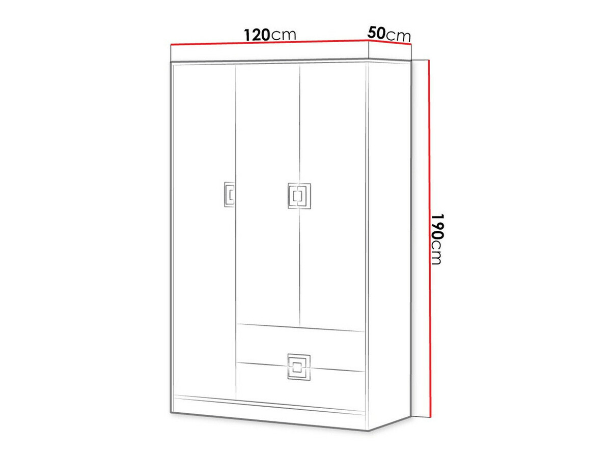 Skapis Balvire 104 (Gaišs ozols + Balts + Pelēks)