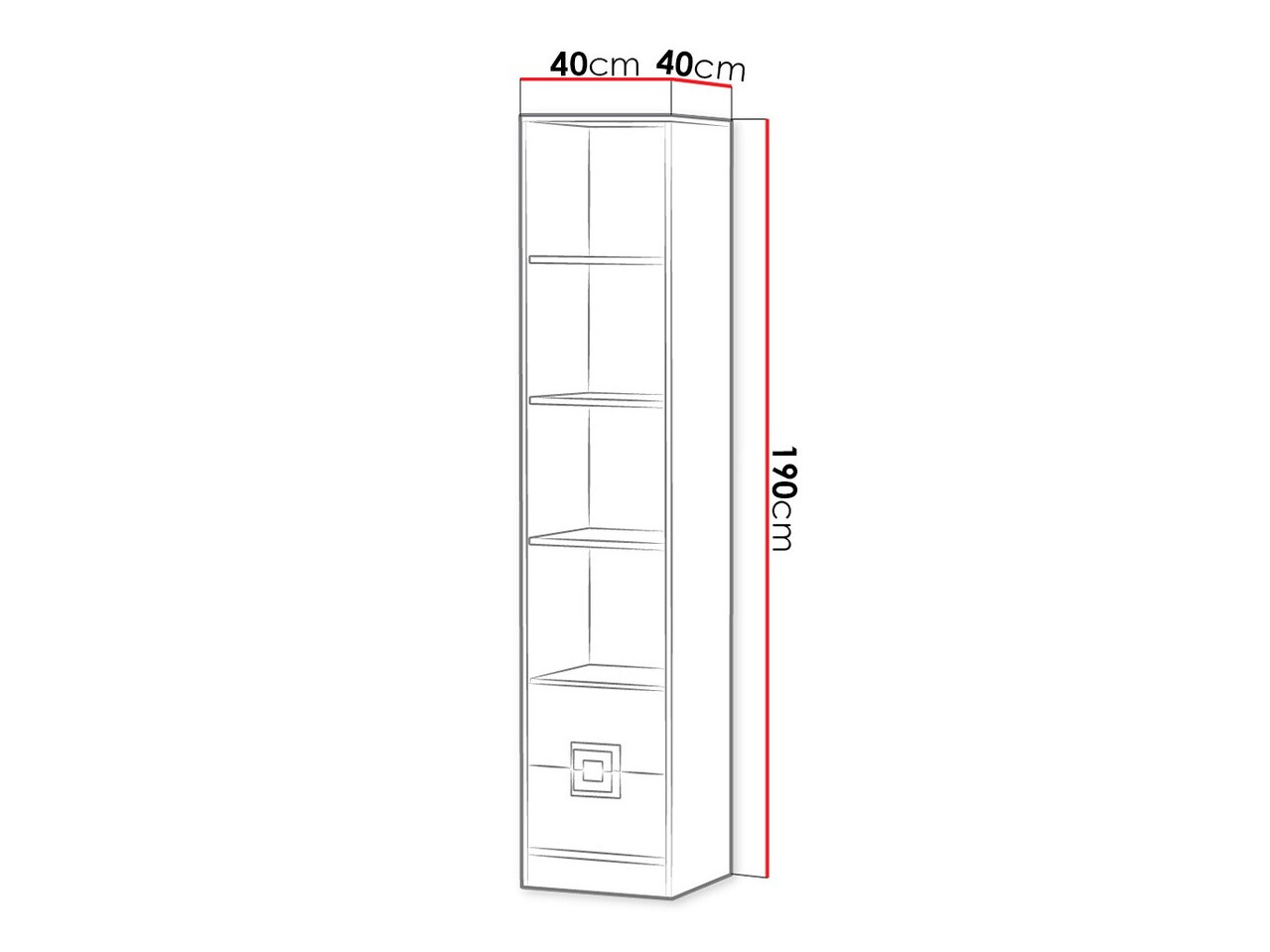 Стеллаж Balvire 107 (Светлый дуб + Белый)